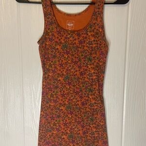 Mossimo Orange Floral Tank Top